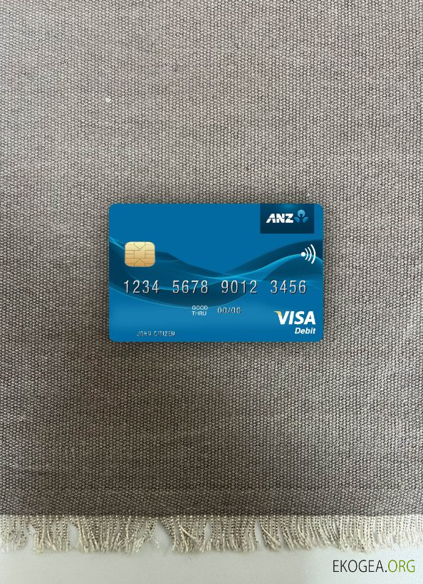 Kiribati ANZ Bank visa carte de débit photolook avant